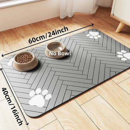Quick-Dry Dog Feeding Mat – No Mess Water & Food Placemat