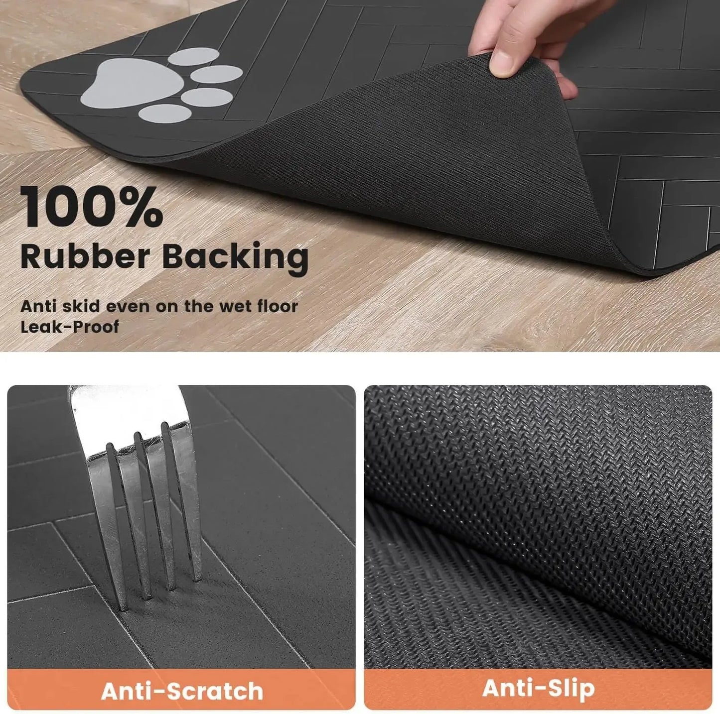 Quick-Dry Dog Feeding Mat – No Mess Water & Food Placemat