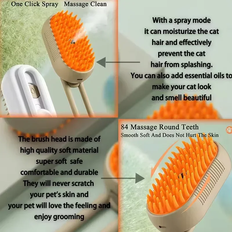 Steam Groom Pro – Anti-Hair Brush for Pets