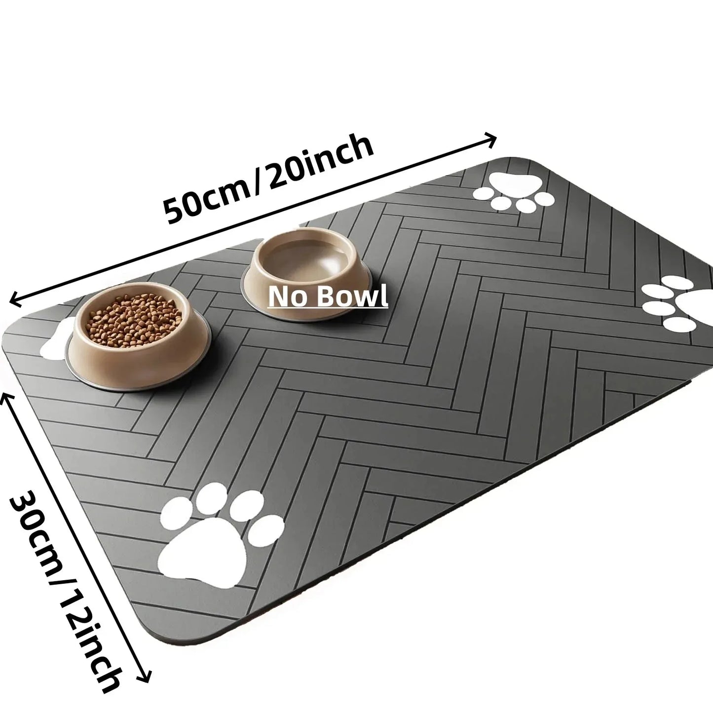 Quick-Dry Dog Feeding Mat – No Mess Water & Food Placemat