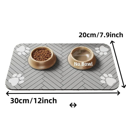 Quick-Dry Dog Feeding Mat – No Mess Water & Food Placemat