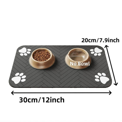 Quick-Dry Dog Feeding Mat – No Mess Water & Food Placemat