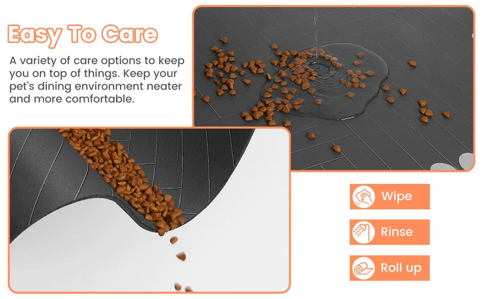 Quick-Dry Dog Feeding Mat – No Mess Water & Food Placemat