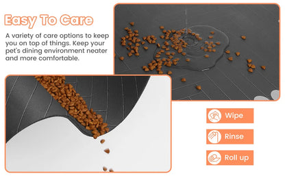 Quick-Dry Dog Feeding Mat – No Mess Water & Food Placemat