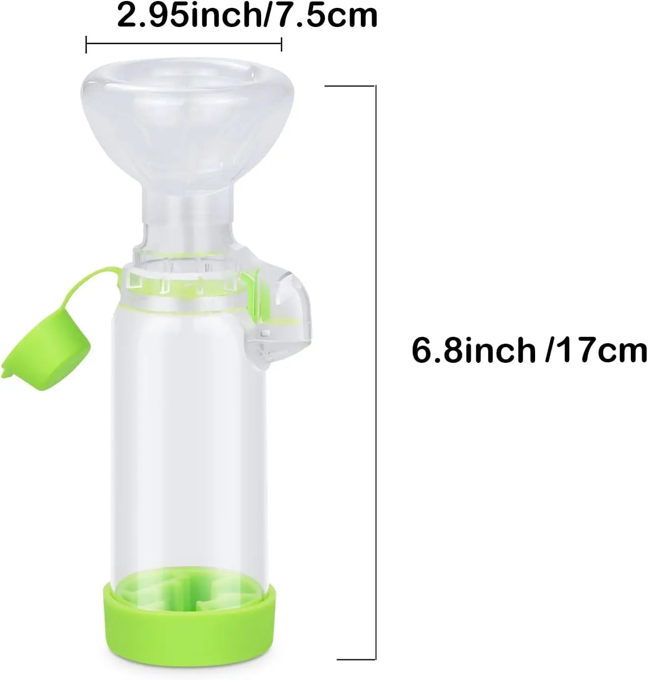 Pet nebulizer tank, for cats or dogs. Handheld pad for administering medication to pets, equipped with breathing indicator.